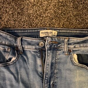 Abercrombie & Fitch Curve Love Faded Light Blue Denim Jeans